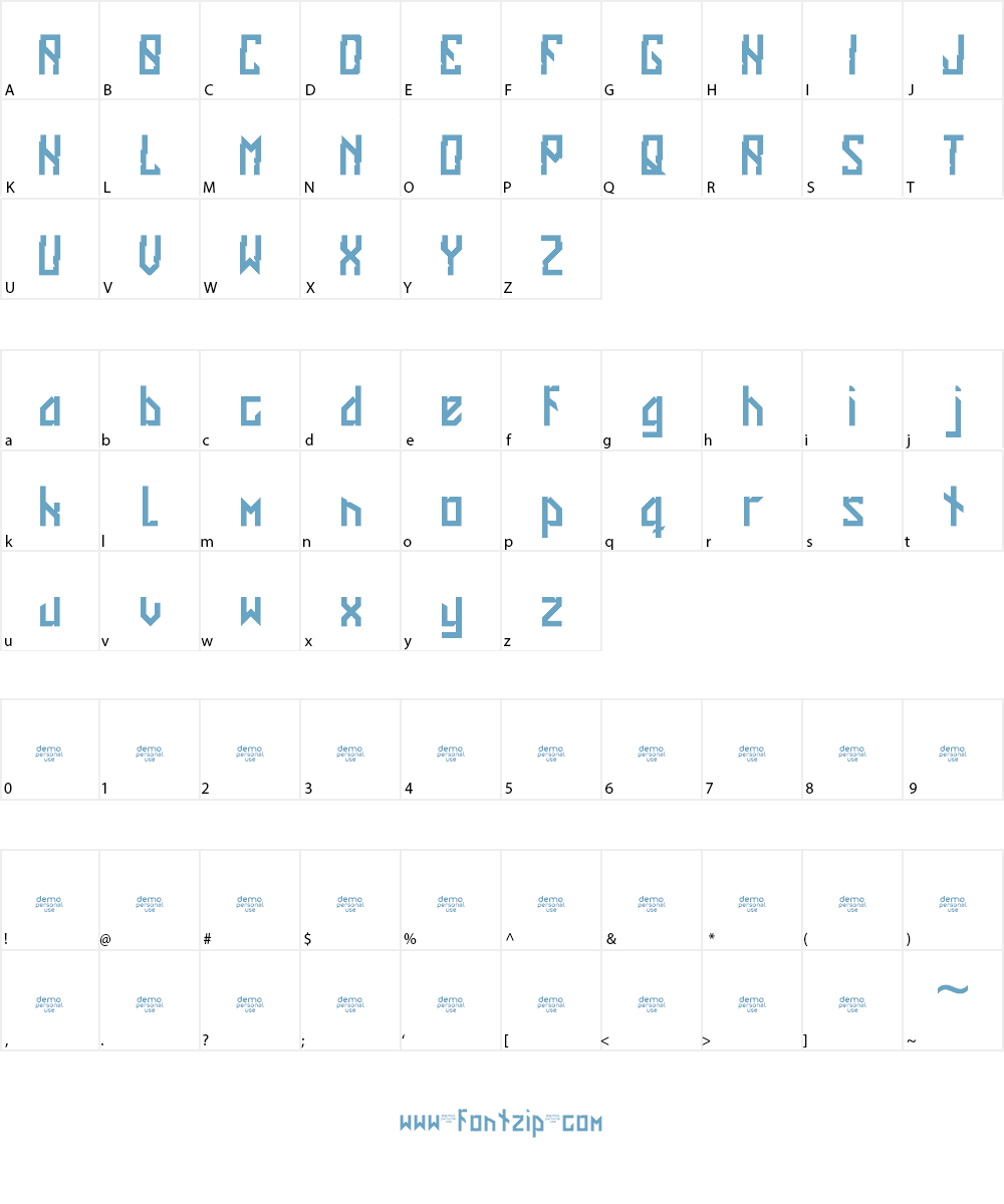 CUT Font Character